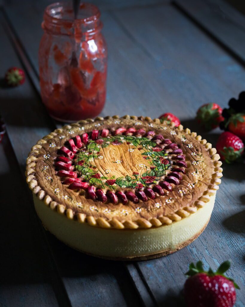 crostata frolla anice fragole rabarbaro