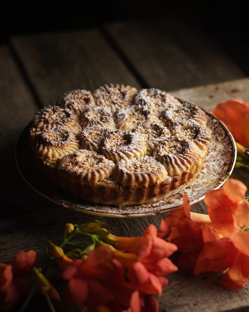 crostata frolla mais ricotta nocciole