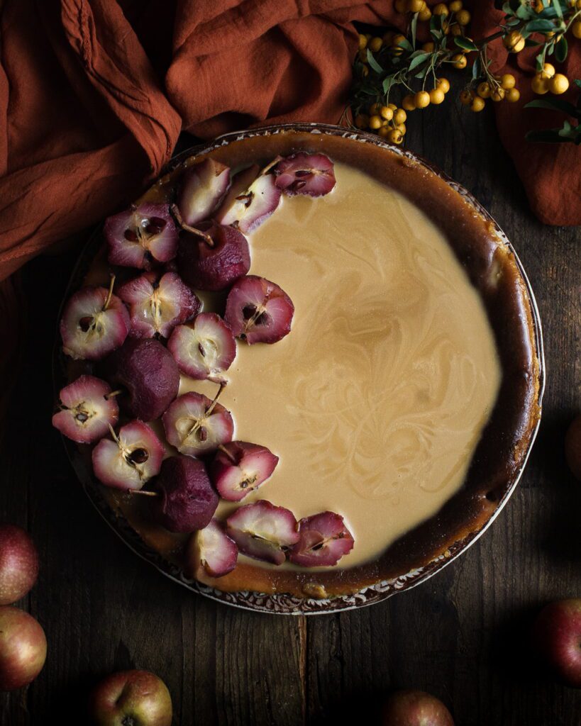 cheesecake zucca mele hibiscus