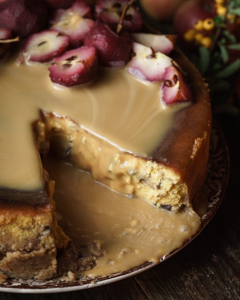 cheesecake zucca mele hibiscus